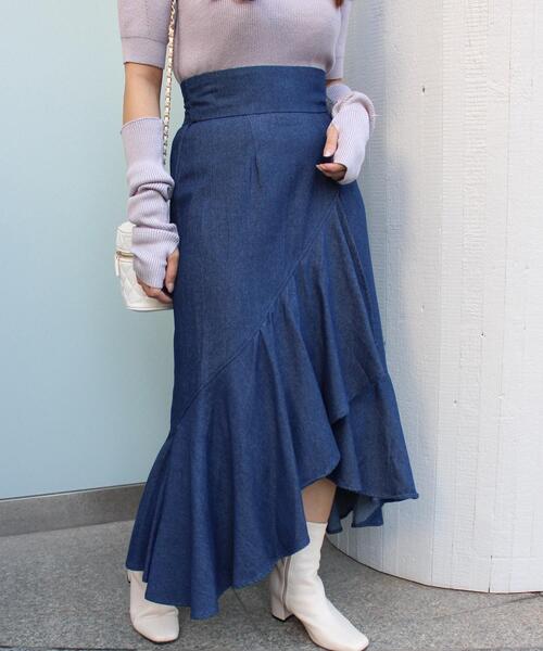 INGNI(イング)の「ラップイレヘムスカート(スカート・レディース・ブラック/ブラウン/グレー系その他/ブルー系その他2/ボルドー・FREE)」の18枚目の写真