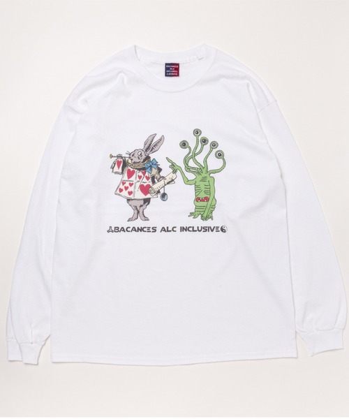 AlexanderLeeChang（アレキサンダーリーチャン）の「BACANCES ALL INCLUSIVE×AlexanderLeeChang/バカンス・オールインクルーシブ×アレキサンダーリーチャン BLC L/S T ALEX RABBIT（Tシャツ/カットソー・メンズ・ホワイト/グレー/ゴールド・M/L/XL）」の6枚目の写真