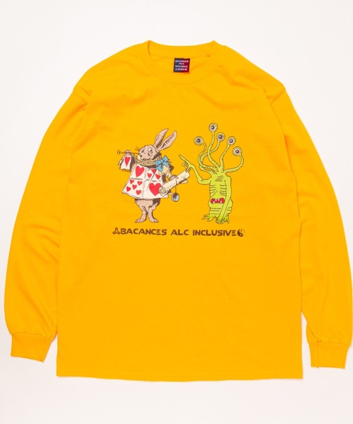 AlexanderLeeChang（アレキサンダーリーチャン）の「BACANCES ALL INCLUSIVE×AlexanderLeeChang/バカンス・オールインクルーシブ×アレキサンダーリーチャン BLC L/S T ALEX RABBIT（Tシャツ/カットソー・メンズ・ホワイト/グレー/ゴールド・M/L/XL）」の10枚目の写真