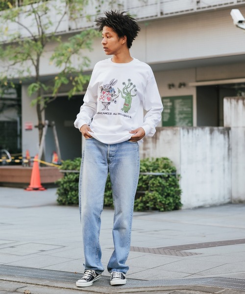 AlexanderLeeChang（アレキサンダーリーチャン）の「BACANCES ALL INCLUSIVE×AlexanderLeeChang/バカンス・オールインクルーシブ×アレキサンダーリーチャン BLC L/S T ALEX RABBIT（Tシャツ/カットソー・メンズ・ホワイト/グレー/ゴールド・M/L/XL）」の11枚目の写真
