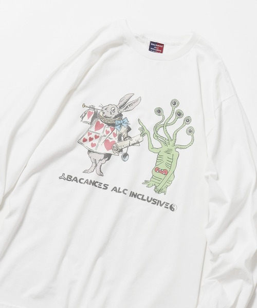 AlexanderLeeChang（アレキサンダーリーチャン）の「BACANCES ALL INCLUSIVE×AlexanderLeeChang/バカンス・オールインクルーシブ×アレキサンダーリーチャン BLC L/S T ALEX RABBIT（Tシャツ/カットソー・メンズ・ホワイト/グレー/ゴールド・M/L/XL）」の22枚目の写真