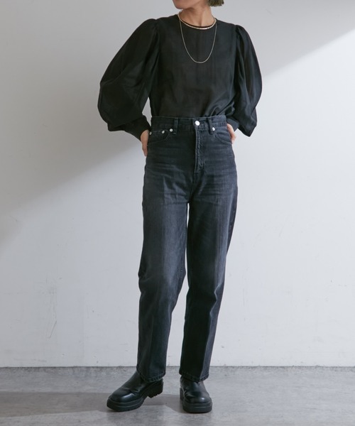 Omekashi(オメカシ)の「シアーパフスリーブブラウス(シャツ/ブラウス・レディース・ブラウン/ブラック/ベージュ・FREE)」の22枚目の写真