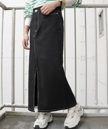 フロントスリットロングスカート