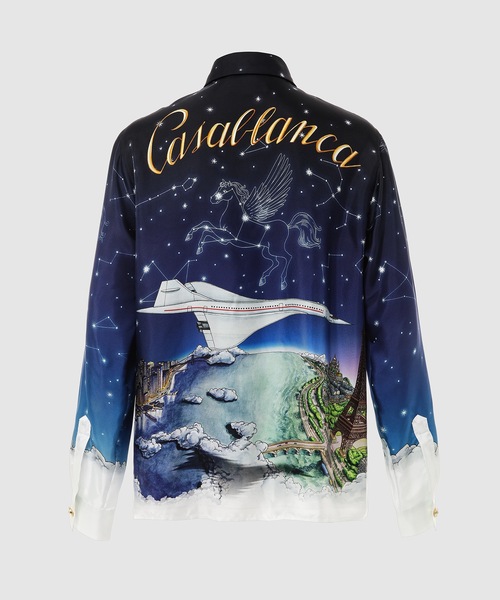 CASABLANCA シルク 長袖シャツ Casablanca（カサブランカ）の「SILK TWILL LONG SLEEVE SILK SHIRT