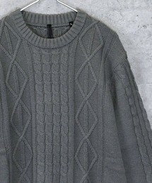 アランセーター」に該当するレディースのニット/セーター（グレー/灰色