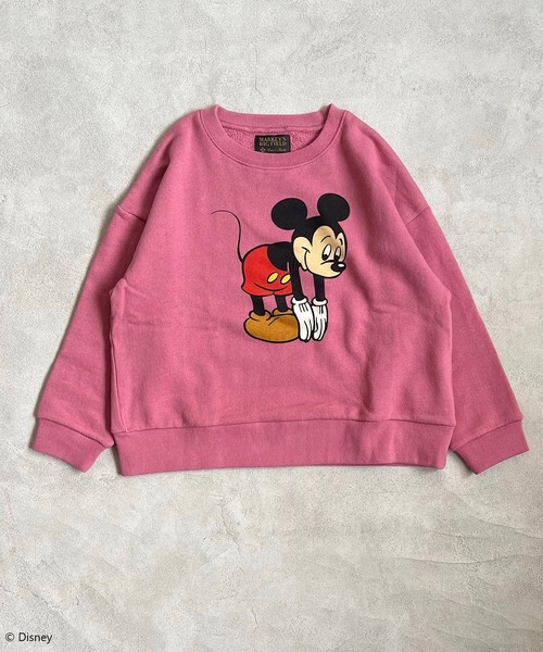 Disney(ディズニー)の「【Disney】ミッキーマウス/ウラケトレーナー(80~150cm)(スウェット・キッズ・杢グレー/ピンク/グリーン/チャコール・80/90/95/100/110/120/130/140/150)」の5枚目の写真
