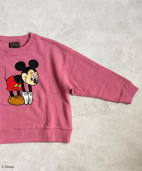 Disney(ディズニー)の「【Disney】ミッキーマウス/ウラケトレーナー(80~150cm)(スウェット・キッズ・杢グレー/ピンク/グリーン/チャコール・80/90/95/100/110/120/130/140/150)」の6枚目の写真