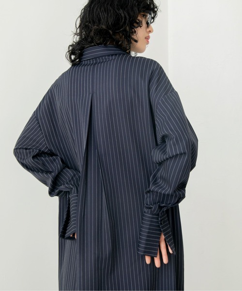 VACANCY（ヴァカンシー）の「サイド切り替えシャツワンピース（ワンピース・レディース・その他/ブラック/ブルー/ネイビー・FREE）」の14枚目の写真