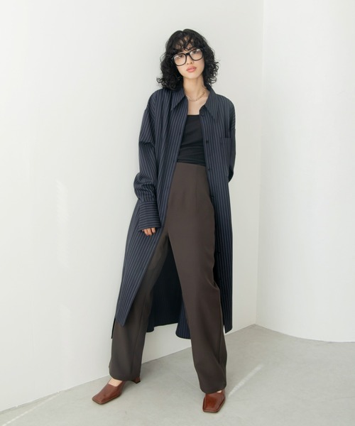 VACANCY（ヴァカンシー）の「サイド切り替えシャツワンピース（ワンピース・レディース・その他/ブラック/ブルー/ネイビー・FREE）」の11枚目の写真