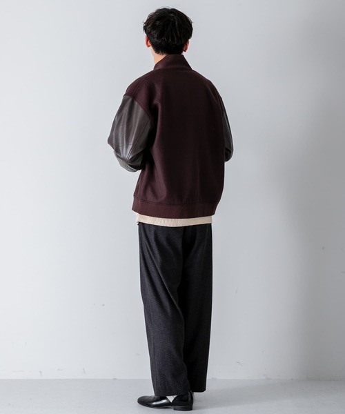 SENSE OF PLACE by URBAN RESEARCH（センスオブプレイスバイアーバンリサーチ）の「『ユニセックス』NewZealandWoolスタジャン（スタジャン・メンズ・ブラウン/ブラック・MEDIUM/LARGE）」の5枚目の写真