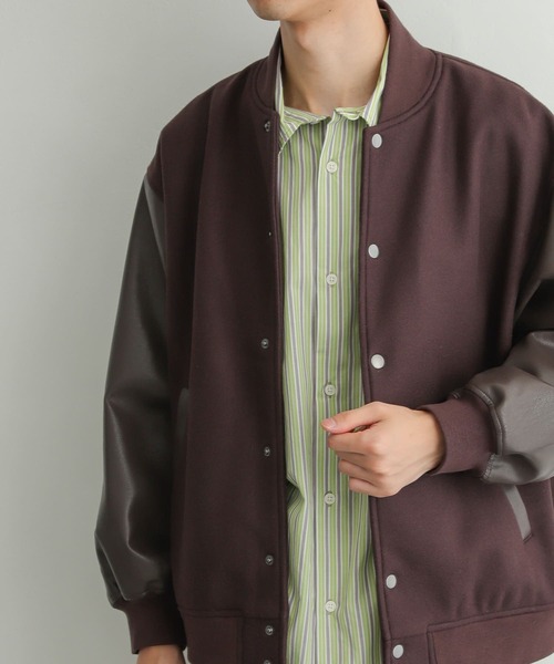 SENSE OF PLACE by URBAN RESEARCH（センスオブプレイスバイアーバンリサーチ）の「『ユニセックス』NewZealandWoolスタジャン（スタジャン・メンズ・ブラウン/ブラック・MEDIUM/LARGE）」の6枚目の写真