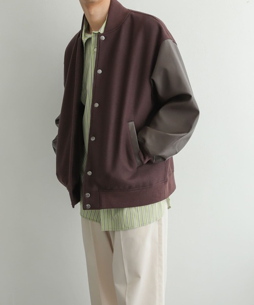 SENSE OF PLACE by URBAN RESEARCH（センスオブプレイスバイアーバンリサーチ）の「『ユニセックス』NewZealandWoolスタジャン（スタジャン・メンズ・ブラウン/ブラック・MEDIUM/LARGE）」の11枚目の写真