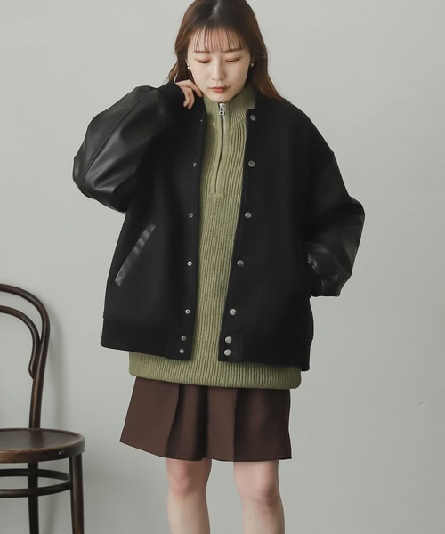 SENSE OF PLACE by URBAN RESEARCH（センスオブプレイスバイアーバンリサーチ）の「『ユニセックス』NewZealandWoolスタジャン（スタジャン・メンズ・ブラウン/ブラック・MEDIUM/LARGE）」の17枚目の写真