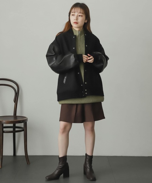 SENSE OF PLACE by URBAN RESEARCH（センスオブプレイスバイアーバンリサーチ）の「『ユニセックス』NewZealandWoolスタジャン（スタジャン・メンズ・ブラウン/ブラック・MEDIUM/LARGE）」の19枚目の写真