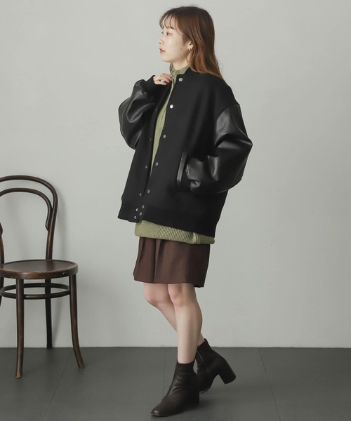 SENSE OF PLACE by URBAN RESEARCH（センスオブプレイスバイアーバンリサーチ）の「『ユニセックス』NewZealandWoolスタジャン（スタジャン・メンズ・ブラウン/ブラック・MEDIUM/LARGE）」の20枚目の写真