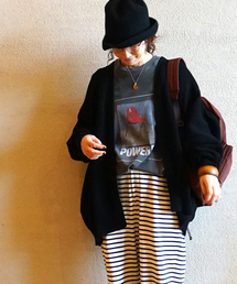 COTTONアゼ Vネックカーディガン