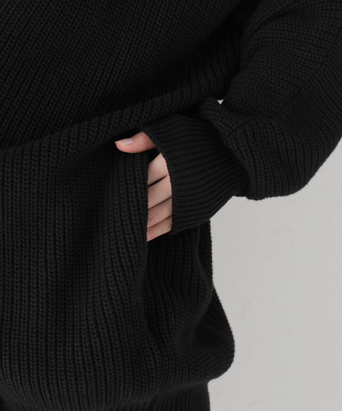 JOURNAL STANDARD LUXE（ジャーナルスタンダード　ラックス）の「COTTONアゼ Vネックカーディガン（ニット/セーター・レディース・ブラック/レッド・FREE）」の20枚目の写真