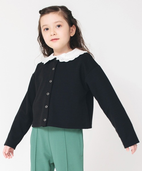 BRANSHES（ブランシェス）の「クロップド丈カーディガン（カーディガン/ボレロ・キッズ・ブラック/ピンク/アイボリー・150/120/90/130/100/110/140）」の22枚目の写真