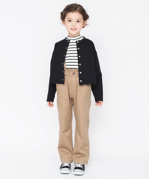 BRANSHES（ブランシェス）の「クロップド丈カーディガン（カーディガン/ボレロ・キッズ・ブラック/ピンク/アイボリー・150/120/90/130/100/110/140）」の10枚目の写真