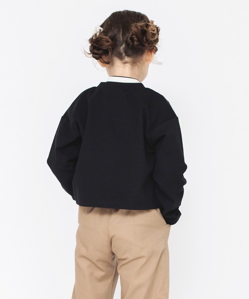 BRANSHES（ブランシェス）の「クロップド丈カーディガン（カーディガン/ボレロ・キッズ・ブラック/ピンク/アイボリー・150/120/90/130/100/110/140）」の16枚目の写真