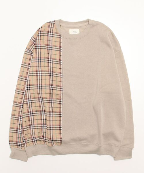 go slow caravan（ゴースローキャラバン）の「裏起毛切替BIGﾄﾚｰﾅｰ(M1)（スウェット・メンズ・グレー/ブルー系その他/ネイビー/ベージュ/ホワイト/ブラック・MEDIUM/LARGE/X-LARGE）」の4枚目の写真