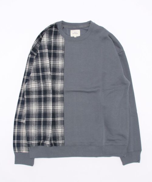 go slow caravan（ゴースローキャラバン）の「裏起毛切替BIGﾄﾚｰﾅｰ(M1)（スウェット・メンズ・グレー/ブルー系その他/ネイビー/ベージュ/ホワイト/ブラック・MEDIUM/LARGE/X-LARGE）」の6枚目の写真