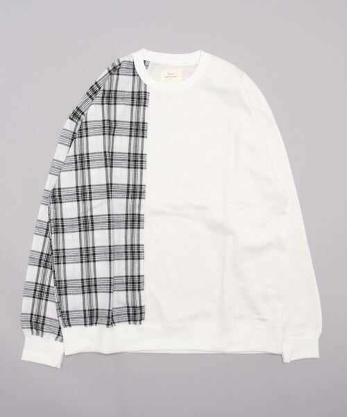 go slow caravan（ゴースローキャラバン）の「裏起毛切替BIGﾄﾚｰﾅｰ(M1)（スウェット・メンズ・グレー/ブルー系その他/ネイビー/ベージュ/ホワイト/ブラック・MEDIUM/LARGE/X-LARGE）」の2枚目の写真