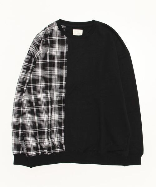 go slow caravan（ゴースローキャラバン）の「裏起毛切替BIGﾄﾚｰﾅｰ(M1)（スウェット・メンズ・グレー/ブルー系その他/ネイビー/ベージュ/ホワイト/ブラック・MEDIUM/LARGE/X-LARGE）」の3枚目の写真