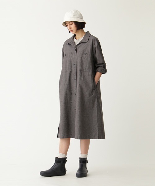 MHL.(エムエイチエル)の「PROOFED COTTON POLYESTER TWILL(ハット・レディース・グレー系その他3/ベージュ系その他2・FREE)」の3枚目の写真