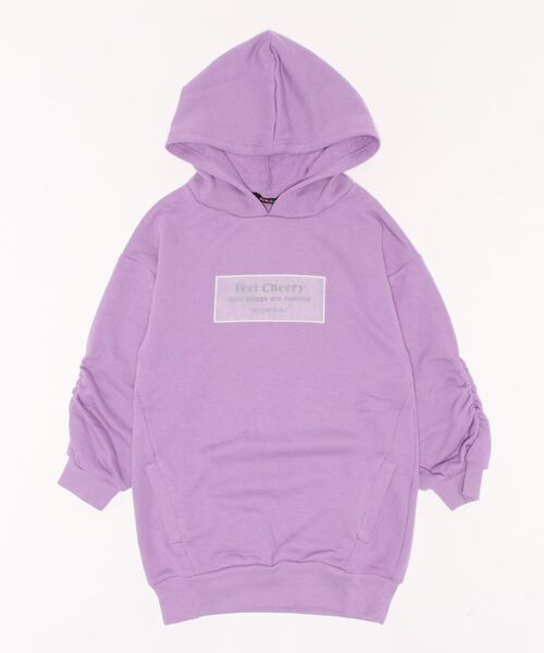 by LOVEiT（バイラビット）の「袖シャーリングチュニック（チュニック・キッズ・モカ/ラベンダー/ブラック・140cm/160cm/130cm/150cm/120cm）」の6枚目の写真