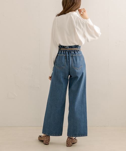 OLIVE des OLIVE(オリーブデオリーブ)の「ビットベルト付デニムパンツ(デニムパンツ・レディース・ネイビー/ブルー・FREE)」の11枚目の写真