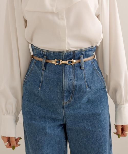 OLIVE des OLIVE(オリーブデオリーブ)の「ビットベルト付デニムパンツ(デニムパンツ・レディース・ネイビー/ブルー・FREE)」の20枚目の写真
