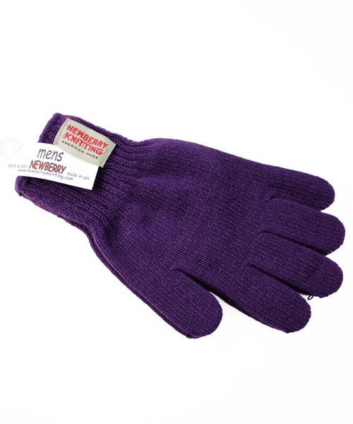 NEWBERRY KNITTING(ニューベリーニッティング)の「NEWBERRY KNITTING / ニューベリーニッティング アクリル ノーパーム ノーリニング 5フィンガー(手袋・メンズ・レッド/ブラウン/ワインレッド/ネイビー/イエロー/オレンジ/パープル/ブルー・MEDIUM/LARGE)」の4枚目の写真