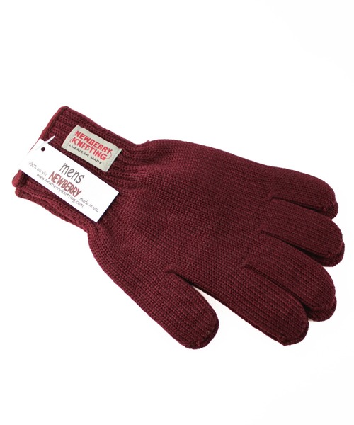 NEWBERRY KNITTING(ニューベリーニッティング)の「NEWBERRY KNITTING / ニューベリーニッティング アクリル ノーパーム ノーリニング 5フィンガー(手袋・メンズ・レッド/ブラウン/ワインレッド/ネイビー/イエロー/オレンジ/パープル/ブルー・MEDIUM/LARGE)」の7枚目の写真