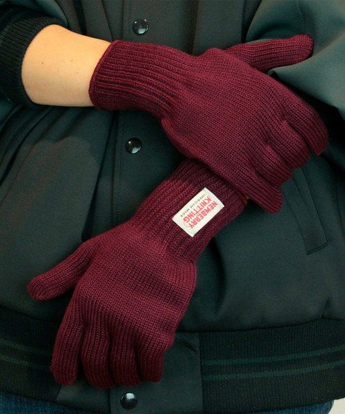 NEWBERRY KNITTING(ニューベリーニッティング)の「NEWBERRY KNITTING / ニューベリーニッティング アクリル ノーパーム ノーリニング 5フィンガー(手袋・メンズ・レッド/ブラウン/ワインレッド/ネイビー/イエロー/オレンジ/パープル/ブルー・MEDIUM/LARGE)」の10枚目の写真