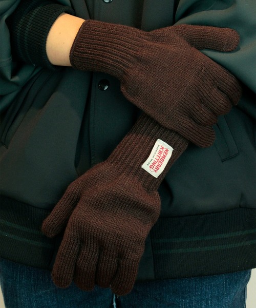 NEWBERRY KNITTING(ニューベリーニッティング)の「NEWBERRY KNITTING / ニューベリーニッティング アクリル ノーパーム ノーリニング 5フィンガー(手袋・メンズ・レッド/ブラウン/ワインレッド/ネイビー/イエロー/オレンジ/パープル/ブルー・MEDIUM/LARGE)」の16枚目の写真