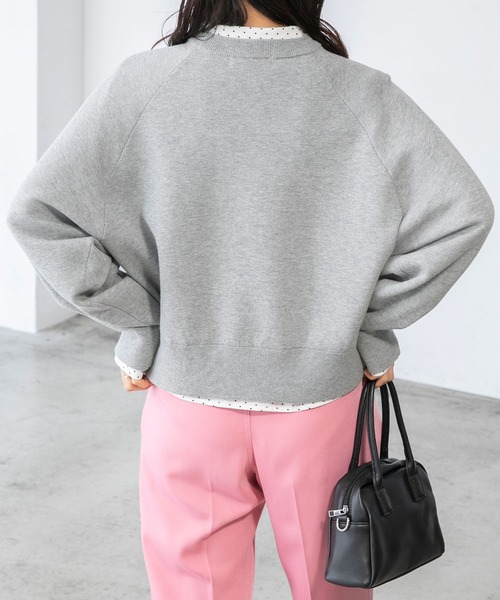 CBDRロゴ刺繍グレーセーター ORAGON Bセーター グレー×ライトグレー B-sweater gray×light gray