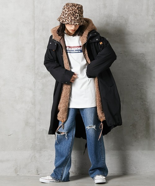 GEVS.(ジェイヴィス)の「<大きいサイズ> 綿100%袖ラインロングスリーブTシャツ GEVS.(Tシャツ/カットソー・レディース・ブラック/オフホワイト・3L/5L/LL/4L/L)」の14枚目の写真