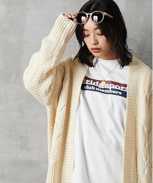 GEVS.(ジェイヴィス)の「<大きいサイズ> 綿100%袖ラインロングスリーブTシャツ GEVS.(Tシャツ/カットソー・レディース・ブラック/オフホワイト・3L/5L/LL/4L/L)」の11枚目の写真