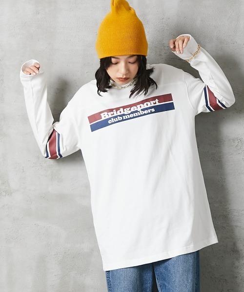 GEVS.(ジェイヴィス)の「<大きいサイズ> 綿100%袖ラインロングスリーブTシャツ GEVS.(Tシャツ/カットソー・レディース・ブラック/オフホワイト・3L/5L/LL/4L/L)」の22枚目の写真