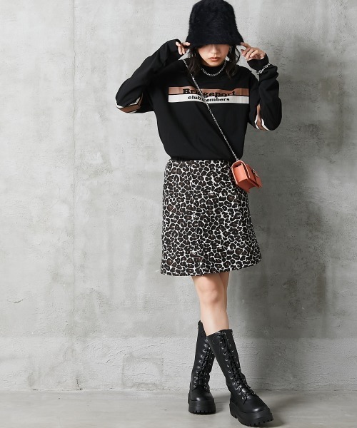 GEVS.(ジェイヴィス)の「<大きいサイズ> 綿100%袖ラインロングスリーブTシャツ GEVS.(Tシャツ/カットソー・レディース・ブラック/オフホワイト・3L/5L/LL/4L/L)」の9枚目の写真