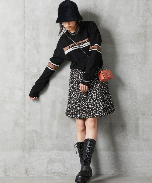 GEVS.(ジェイヴィス)の「<大きいサイズ> 綿100%袖ラインロングスリーブTシャツ GEVS.(Tシャツ/カットソー・レディース・ブラック/オフホワイト・3L/5L/LL/4L/L)」の10枚目の写真