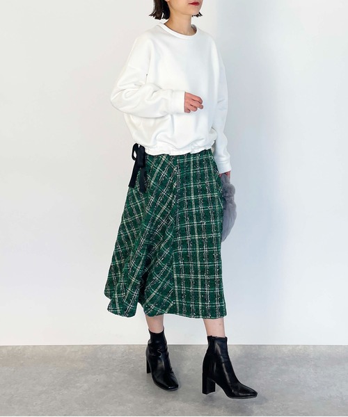 PICCIN(ピッチン)の「裾リボンプルオーバー(Tシャツ/カットソー・レディース・ブラック/オフホワイト/グレー・M)」の15枚目の写真