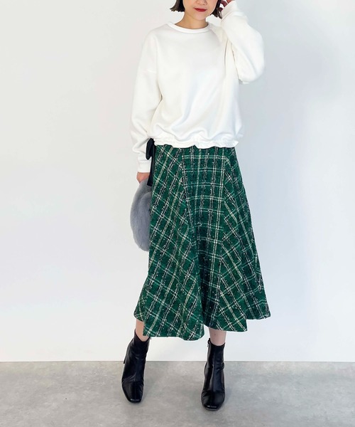 PICCIN(ピッチン)の「裾リボンプルオーバー(Tシャツ/カットソー・レディース・ブラック/オフホワイト/グレー・M)」の12枚目の写真