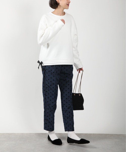 PICCIN(ピッチン)の「裾リボンプルオーバー(Tシャツ/カットソー・レディース・ブラック/オフホワイト/グレー・M)」の7枚目の写真