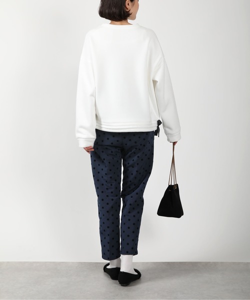PICCIN(ピッチン)の「裾リボンプルオーバー(Tシャツ/カットソー・レディース・ブラック/オフホワイト/グレー・M)」の5枚目の写真