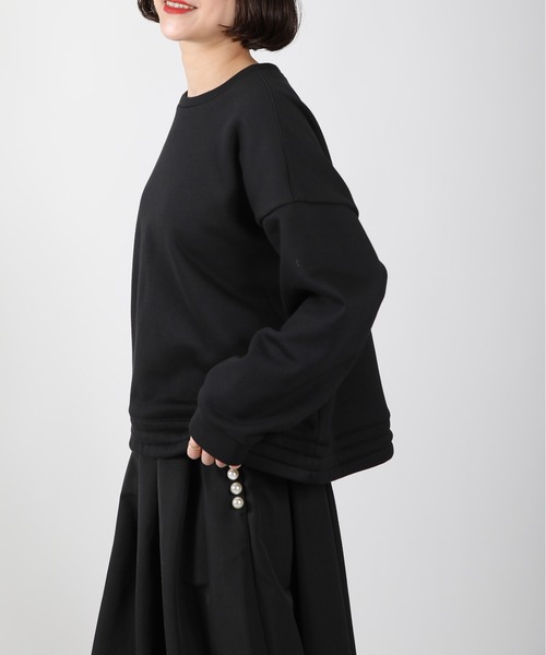 PICCIN(ピッチン)の「裾リボンプルオーバー(Tシャツ/カットソー・レディース・ブラック/オフホワイト/グレー・M)」の19枚目の写真