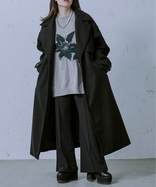 Ellno Loset（エルノロゼット）の「ベロアモールインターシャニット（ニット/セーター・メンズ・ブルー/ブラック/ライトグレー・MEDIUM/LARGE）」の15枚目の写真