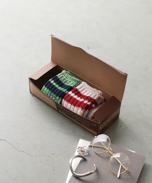 ANONYMOUSISM（アノニマスイズム）の「ANONYMOUSISM　REMINING 2PBOX（ソックス/靴下・レディース・マルチ・25cm～27cm/23cm～25cm）」の2枚目の写真