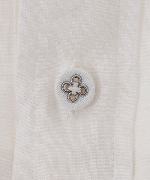 Scye（サイ）の「Scye / サイ ベーシックス：【レディース】Linen Tucked Half Placket Shirt(リネンタックブラウス)：1222-31016[DEA]（シャツ/ブラウス・レディース・ネイビー/ホワイト系その他・40/38）」の11枚目の写真